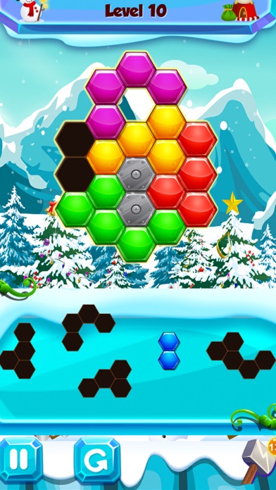 christmas hexa - frozen puzzle screenshot 2