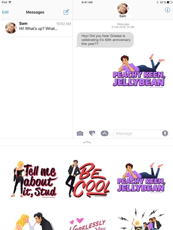 Screenshot #5 pour Official Grease Stickers