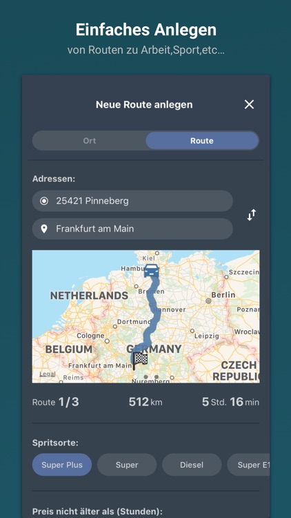 TankenApp mit Benzinpreistrend