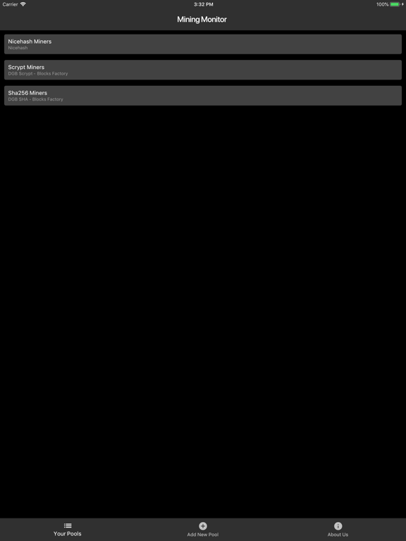 Crypto Mining Monitor iPad screenshot 1 - Utilities app