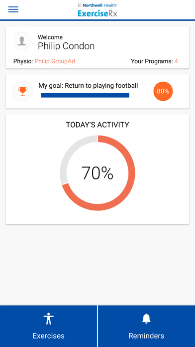 Screenshot #1 pour Northwell Health ExerciseRx