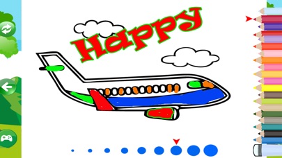 Happy Coloring of Plane Game screenshot 2