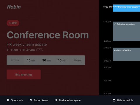 Robin - Meeting Room Display screenshot 3
