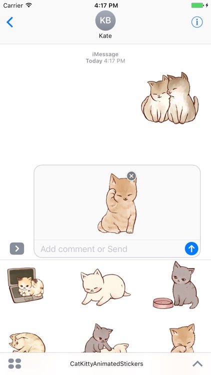 Cat Kitty Animated Stickers by KIM KON KET