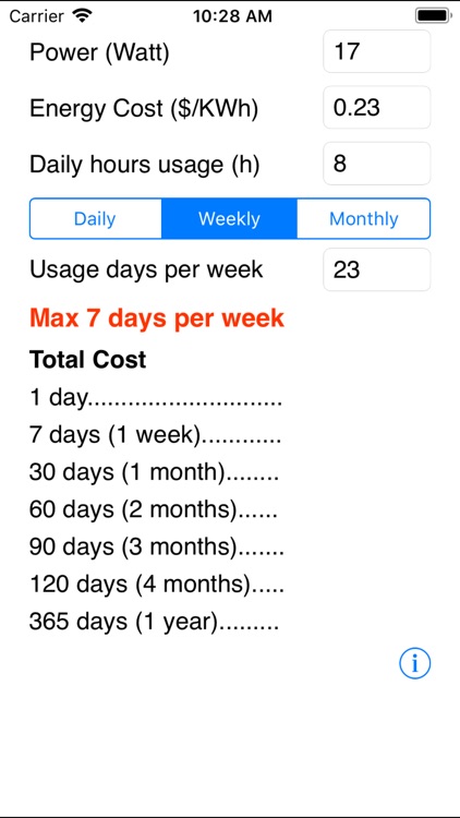 Power Cost screenshot-4