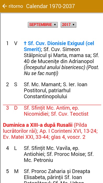 Calendar Ortodox 2018 - 2037 screenshot 2