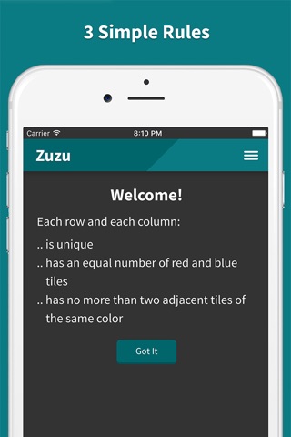 Zuzu · Binary Puzzle Game screenshot 3