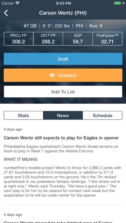 Fantasy Football Draft Kit 18
