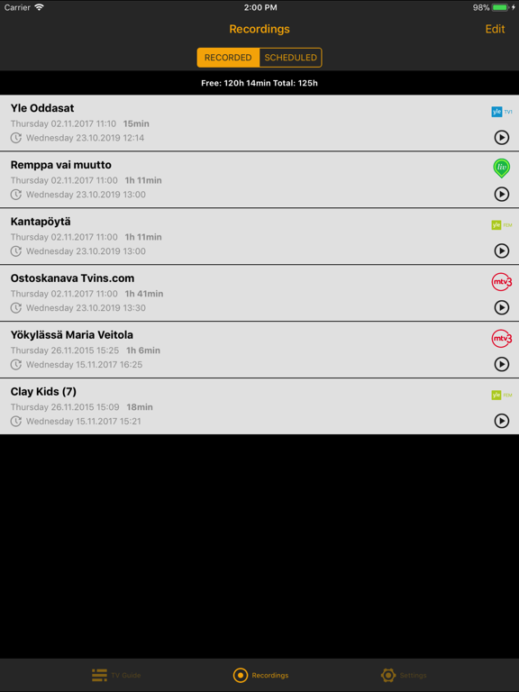 Screenshot #6 pour Maxivision Viihde