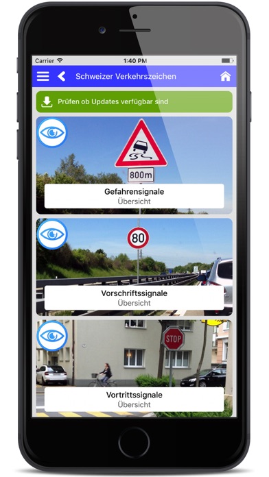 Schweizer Verkehrszeichen Screenshot