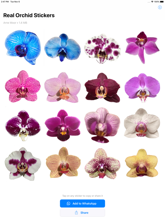 Screenshot #4 pour Real Orchid Stickers