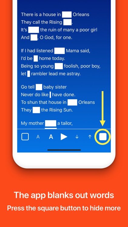 Memorize texts, lyrics, poems