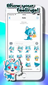 cat stickers: funny tom iphone screenshot 3