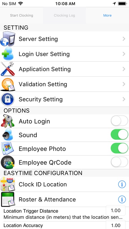 EasyTime Clocking App v5