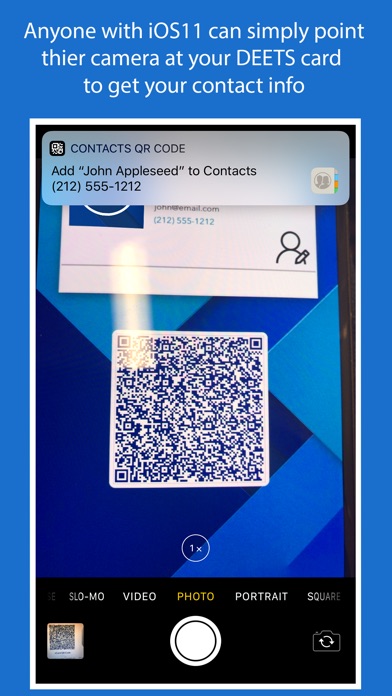 DEETS: QR Code Contact Card screenshot 3