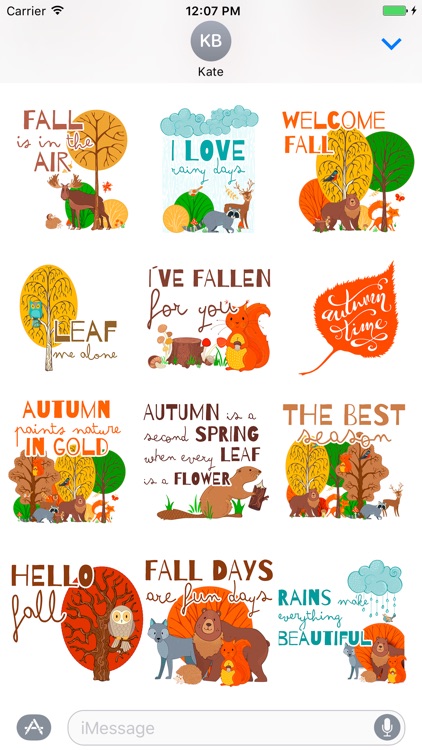 Hello Autumn Fall Time Sticker
