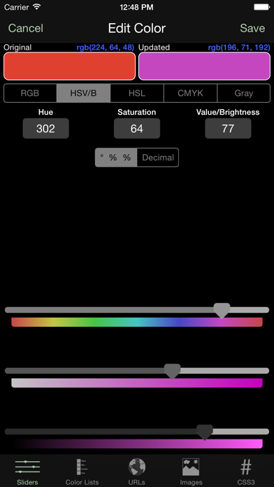 Palettes Pro Screenshot