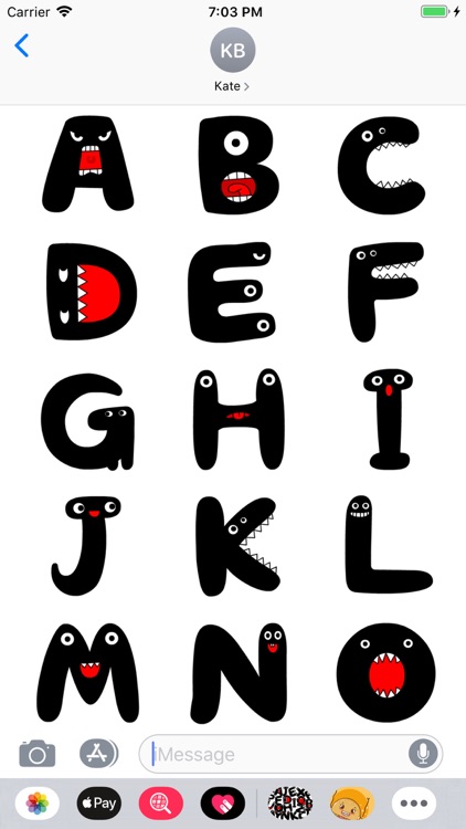 Alphabet Animated Stickers