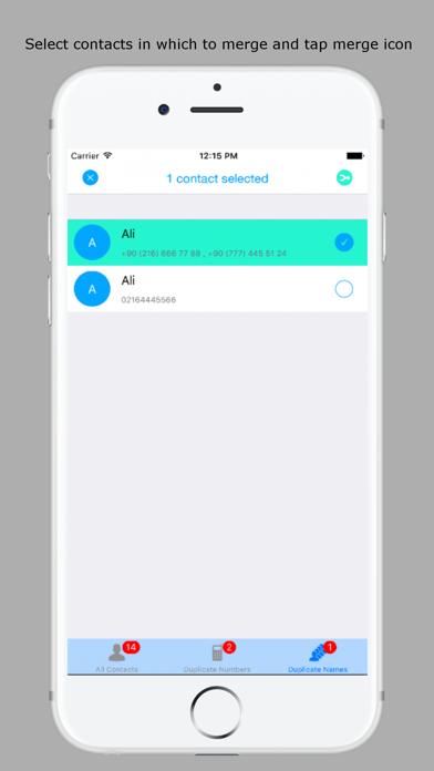 iContact Merge iPhone screenshot 5 - Utilities app