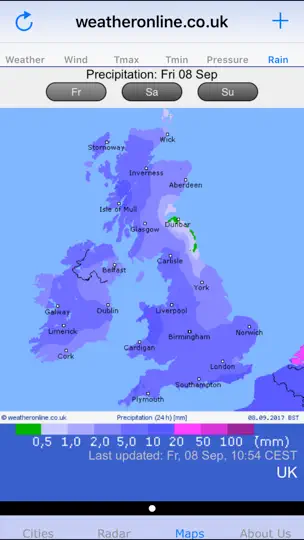 WeatherOnline iPhone-skjermbilde 4