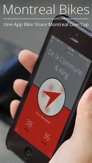 Capture d'écran de Montreal Bikes — Une App Bixi Bike One-Tap sur iPhone 1