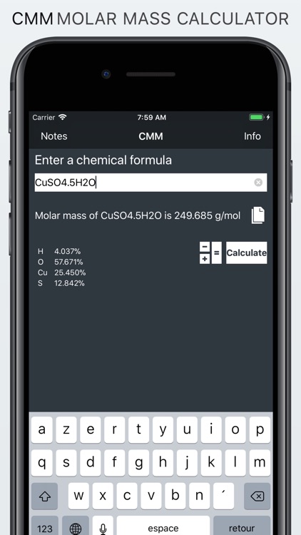 CMM | Molar Mass Calculator