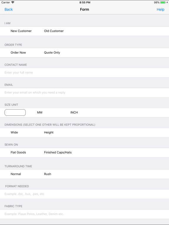 Embroidery Digitizing Services iPad screenshot 4 - Business app