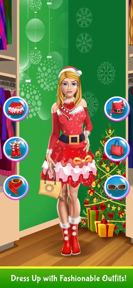 Christmas Hair Nail Salon Game