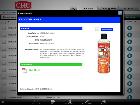 CRC EZ eCatalog screenshot 4