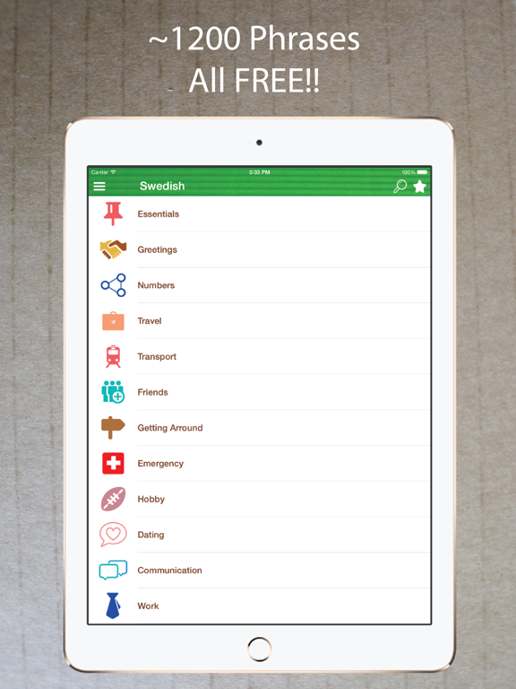 Screenshot #4 pour Learn Swedish Phrasebook Pro