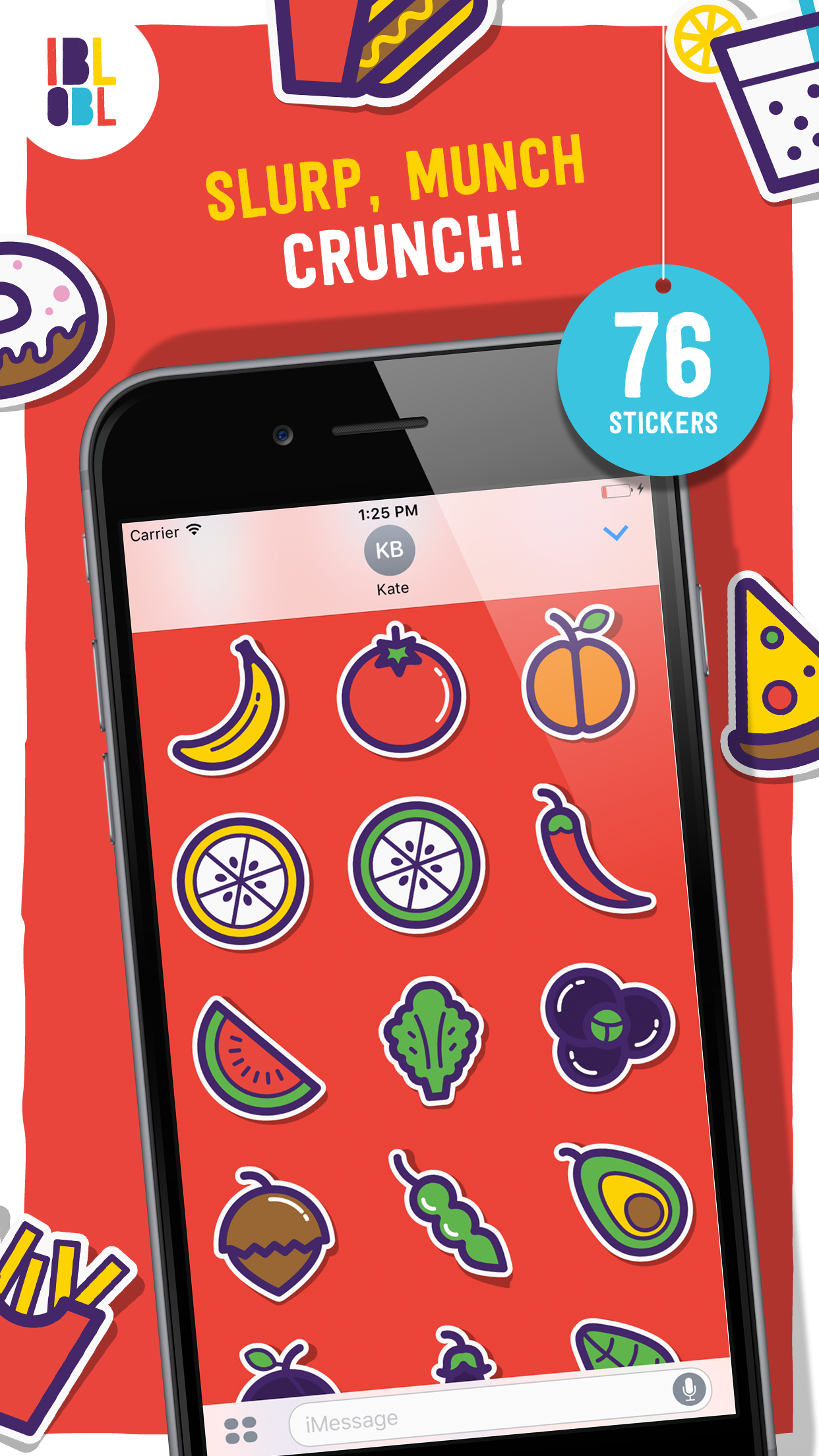 Ibbleobble Food Stickers for iMessage
