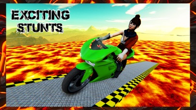 Lava Rooftop Bike Stunts Rider screenshot 3