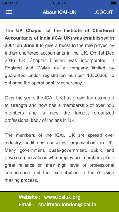 ICAI UK screenshot 2
