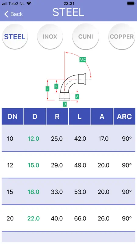 Pipefitter Mapress Calculator screenshot 2 of 6