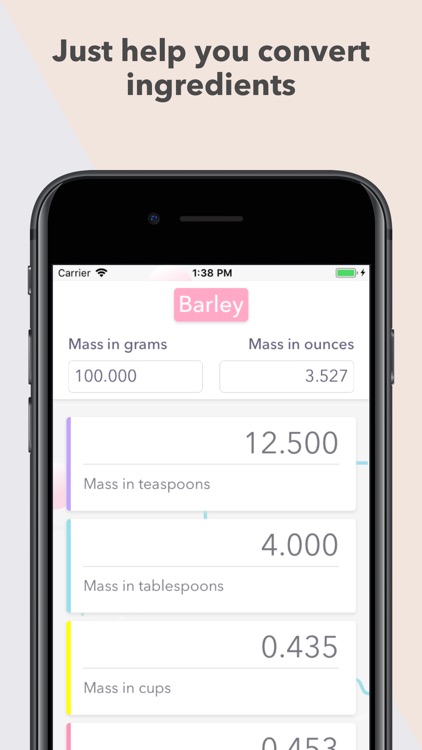 Convert grams, oz, cups,spoons