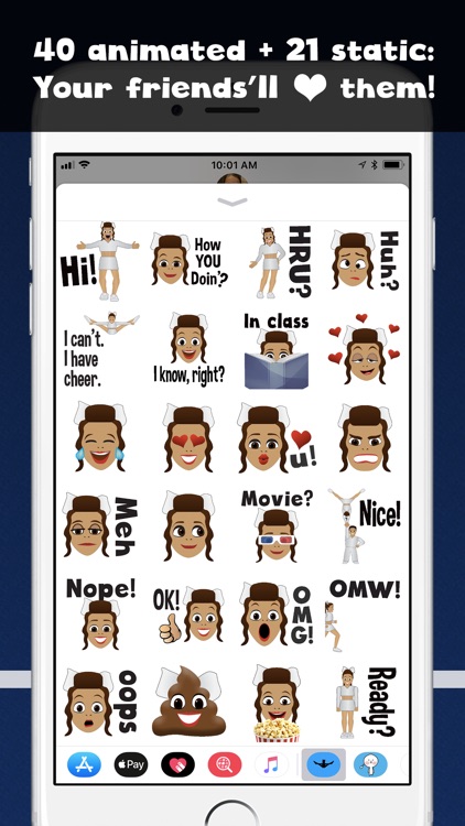 Cheer GIFs Cheerleading Emojis screenshot-0