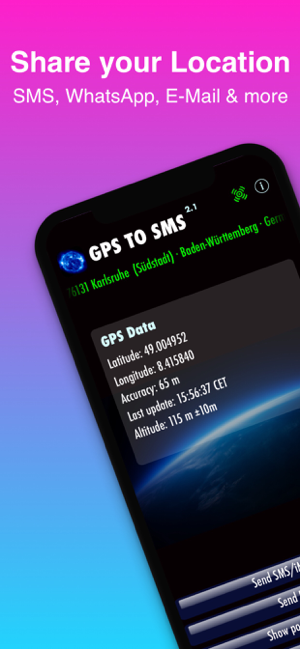 ‎GPS to SMS 2 Screenshot