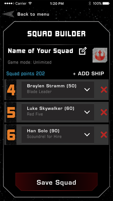 X-Wing Squad Builder by FFG screenshot 4