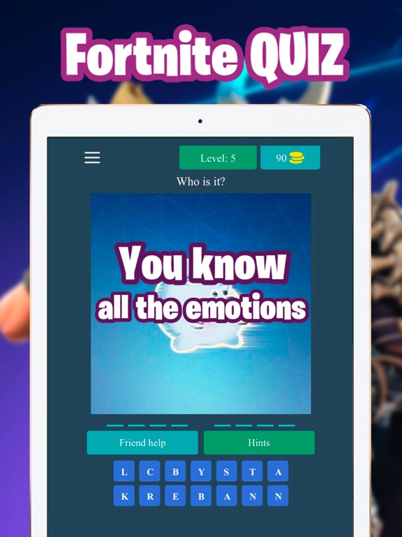 Guess the Picture for Fortnite iPad screenshot 4 - Games app