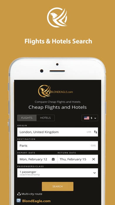 BlondEagle.com - Flight, Hotel screenshot 2