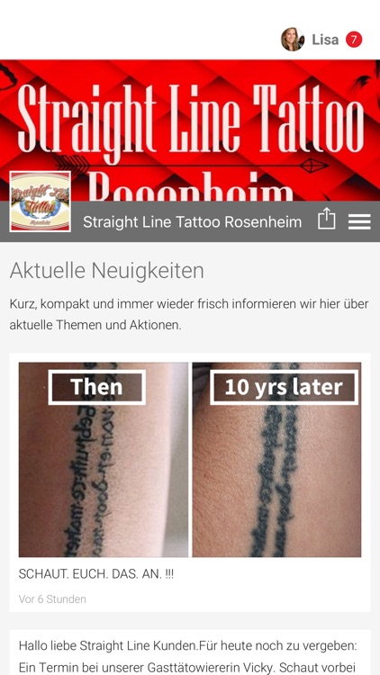Straight Line Tattoo Rosenheim