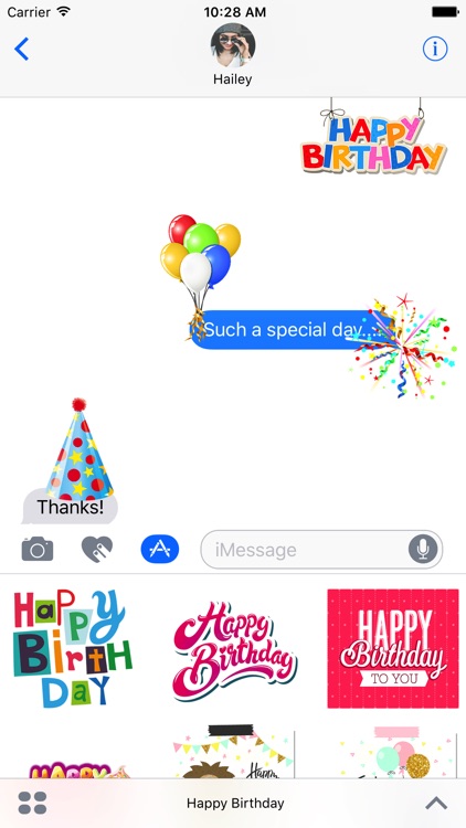 Happy Birthday Stickers & Card