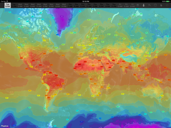 WeatherMap+ iPad app afbeelding 1