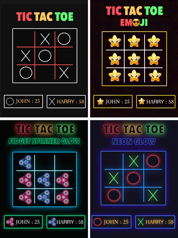 Screenshot #4 pour Tic Tac Toe : Neon Glow Themes