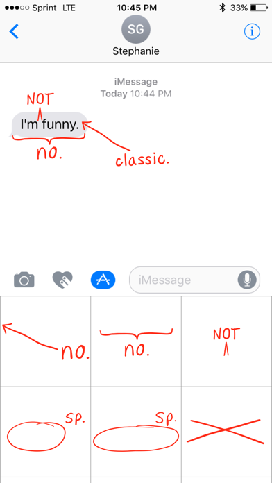 MessageBomb Stickers iPhone screenshot 1 - Stickers app