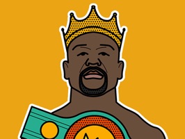 "Money fight" boxing stickers