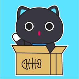 Black Catty Animated Stickers