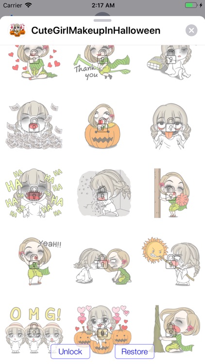 Cute Girl Makeup In Halloween screenshot-4