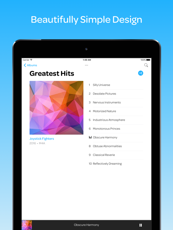 Screenshot #4 pour Glider Music Player