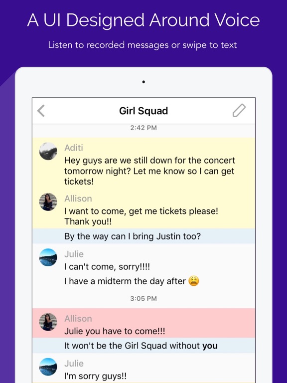 Vmote - Voice Messaging iPad screenshot 3 - Social Networking app